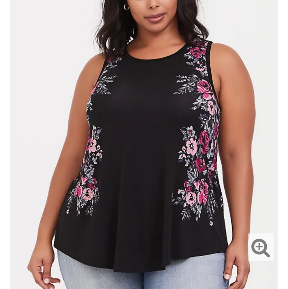 Torrid Floral Slim Fit Tank